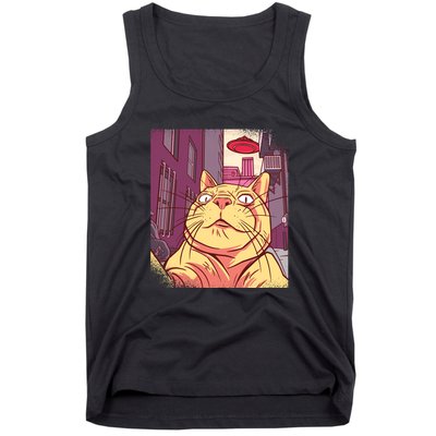 Cat Selfie Funny Tank Top
