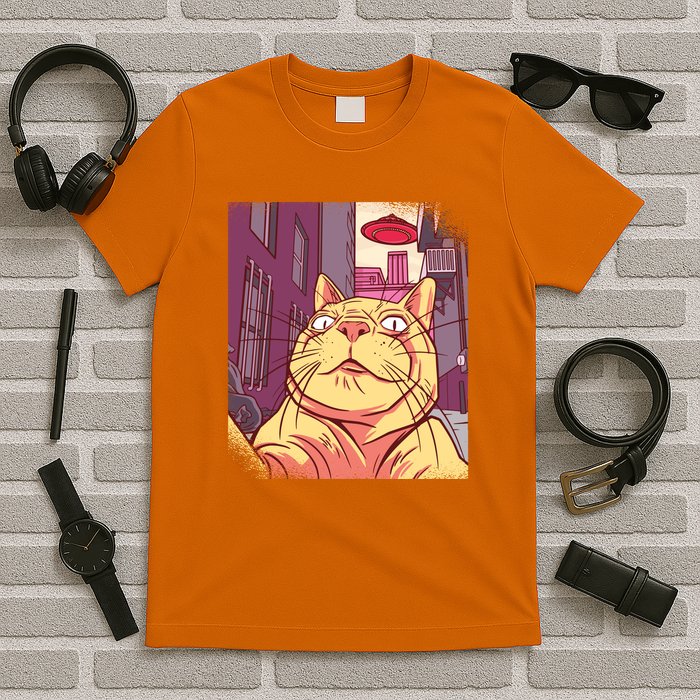 Cat Selfie Funny T-Shirt