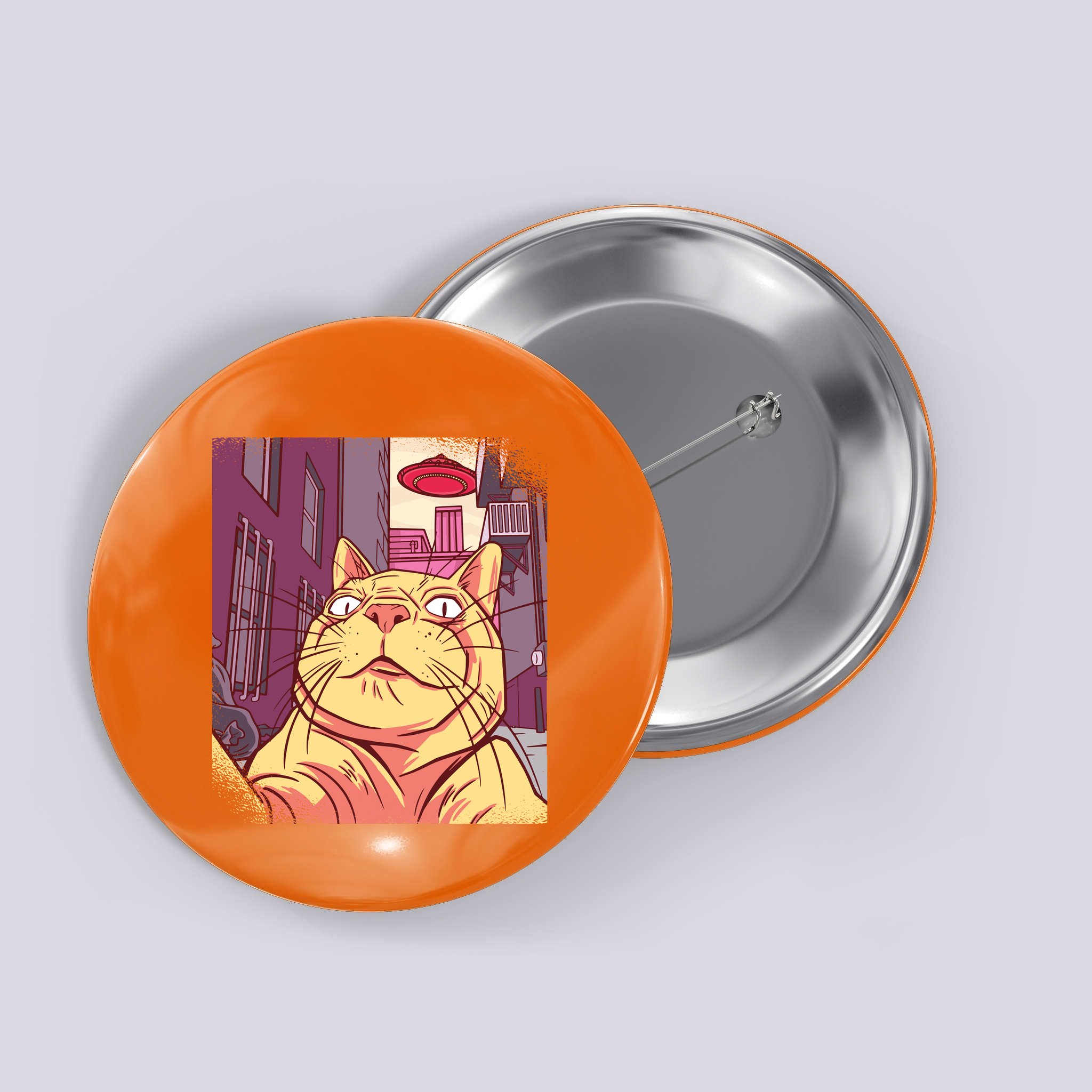 Cat Selfie Funny Button