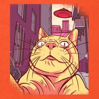 Cat Selfie Funny Button