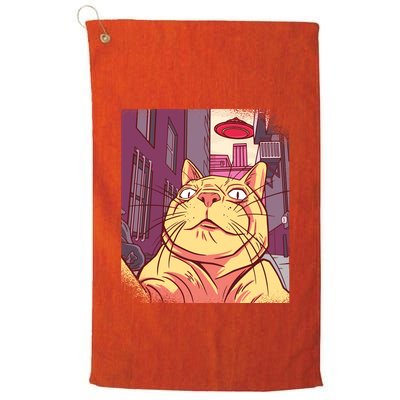 Cat Selfie Funny Golf Towel