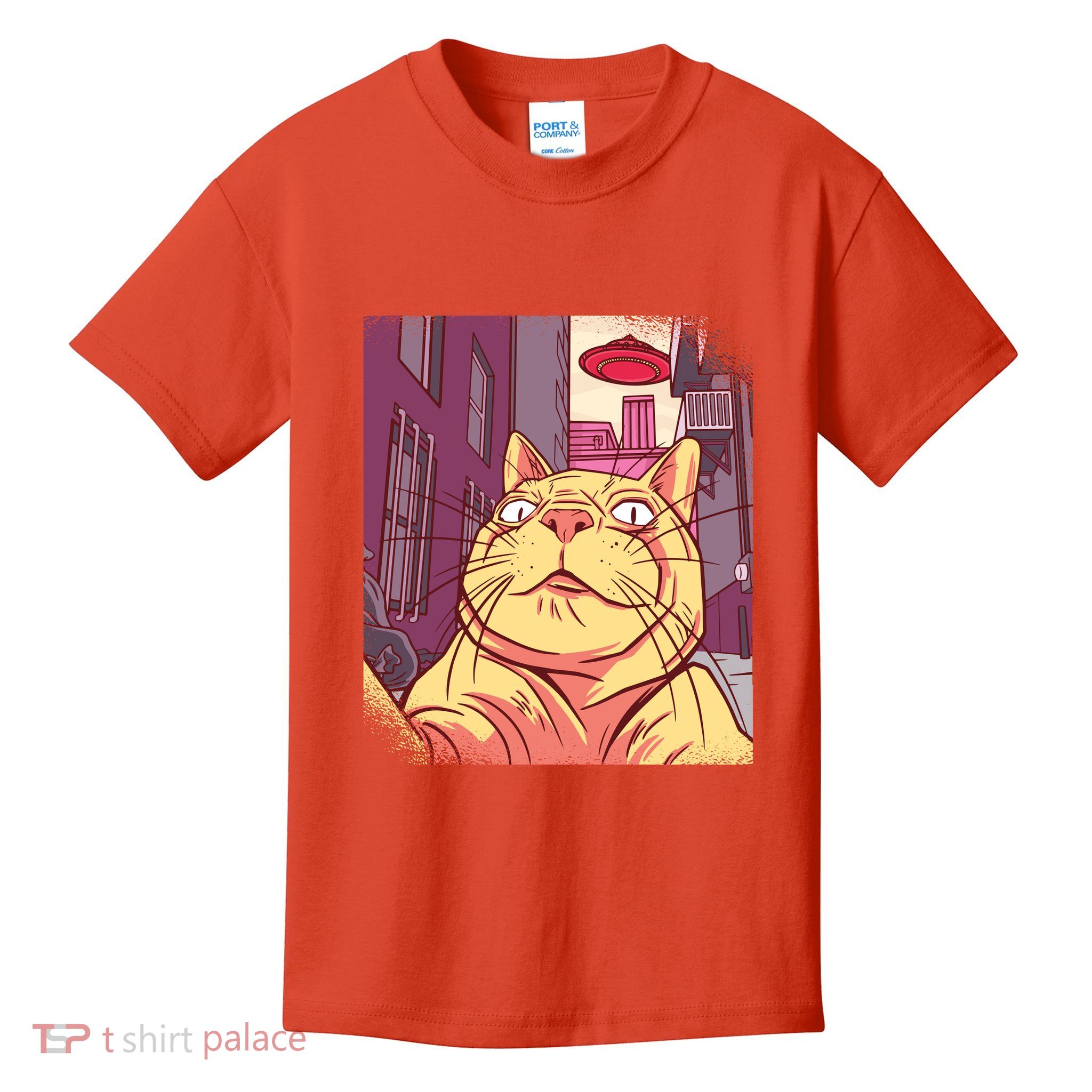 Cat Selfie Funny Kids T-Shirt