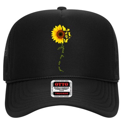 Cat Sunflower Sunshine Trucker Hat