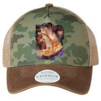 Cat Surfing Bacon In Space Legacy Tie Dye Trucker Hat