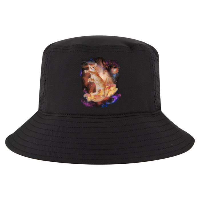 Cat Surfing Bacon In Space Cool Comfort Performance Bucket Hat