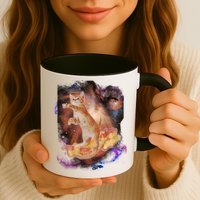 Cat Surfing Bacon In Space Mug