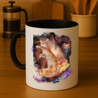 Cat Surfing Bacon In Space Mug