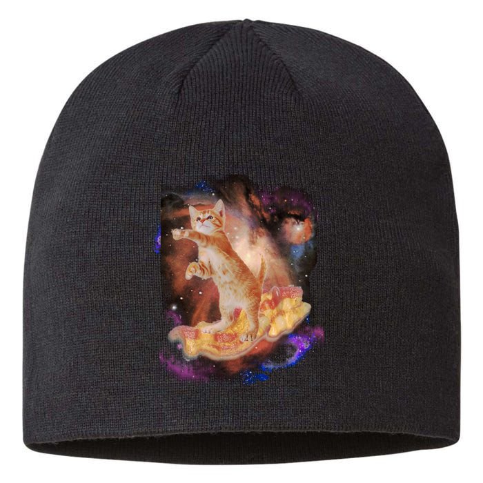 Cat Surfing Bacon In Space Sustainable Beanie