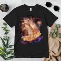Cat Surfing Bacon In Space Premium T-Shirt