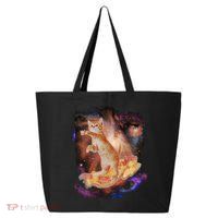 Cat Surfing Bacon In Space 25L Jumbo Tote
