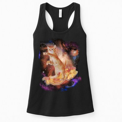 Cat Surfing Bacon In Space Womens Tank Top