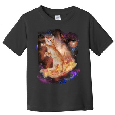 Cat Surfing Bacon In Space Toddler T-Shirt