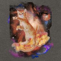 Cat Surfing Bacon In Space Cotton Canvas Backpack