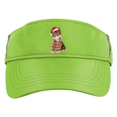 Cat Tangled in Christmas Lights Santa Kitten Adult Drive Performance Visor