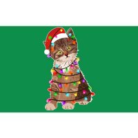 Cat Tangled in Christmas Lights Santa Kitten Bumper Sticker