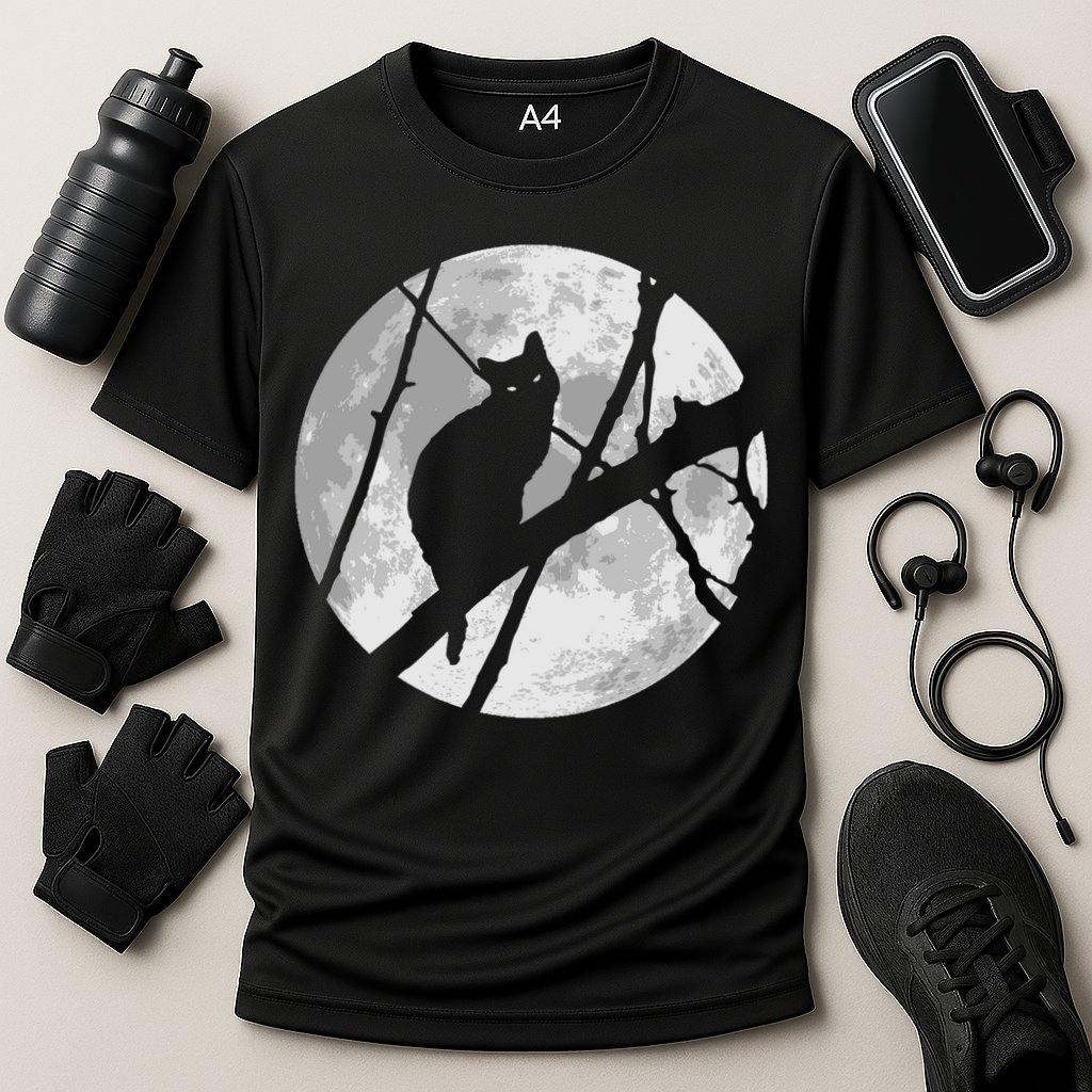 Cat To The Moon Cooling Performance Crew T-Shirt