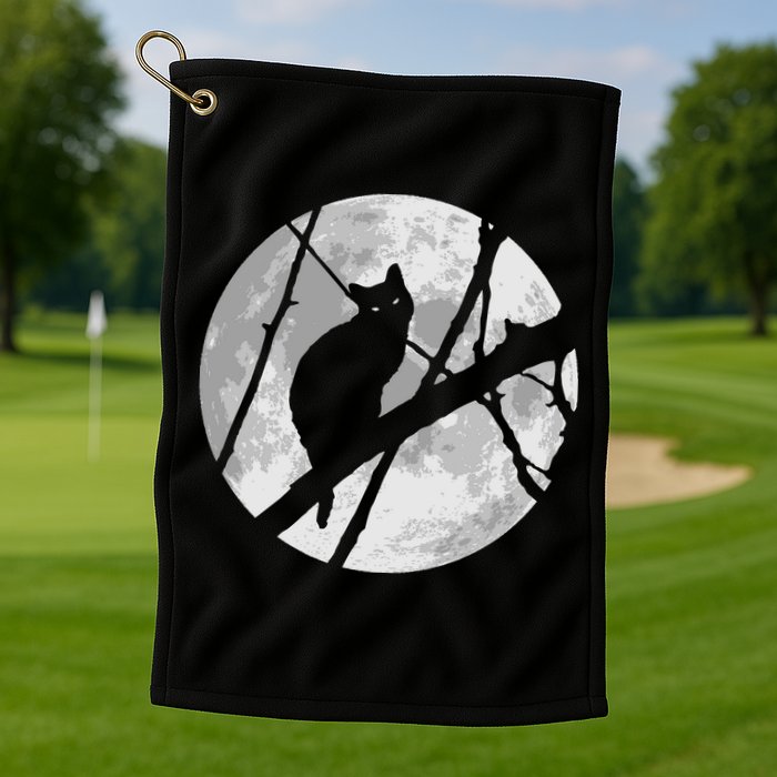 Cat To The Moon Golf Towel