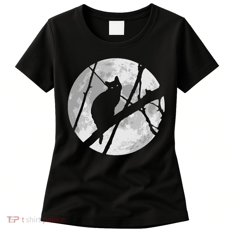 Cat To The Moon Womens T-Shirt