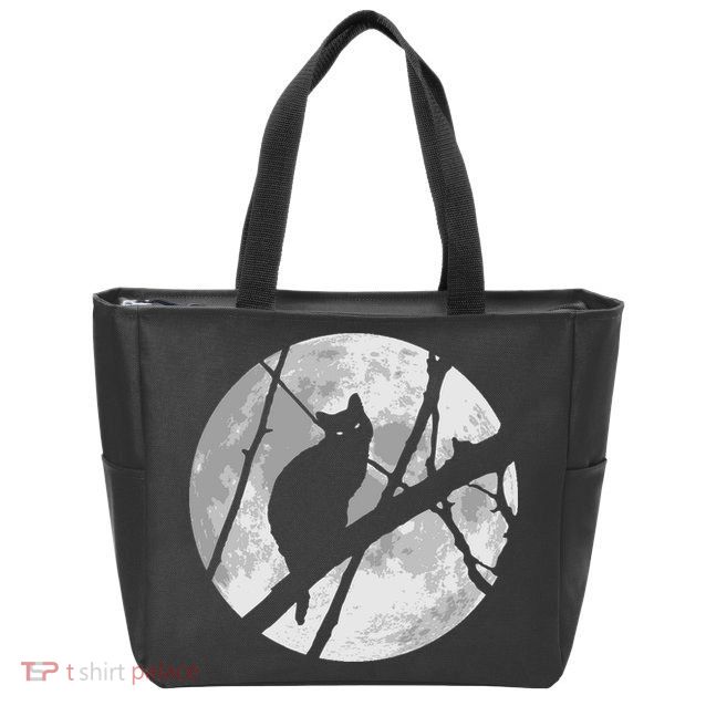 Cat To The Moon Zip Tote Bag