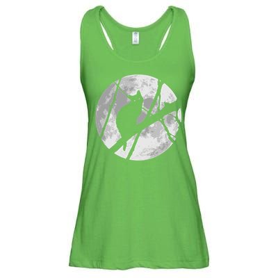 Cat To The Moon Ladies Essential Flowy Tank