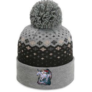 Cat Warrior Riding Unicorn The Baniff Cuffed Pom Beanie