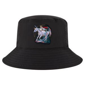 Cat Warrior Riding Unicorn Cool Comfort Performance Bucket Hat