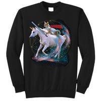 Cat Warrior Riding Unicorn Sweatshirt