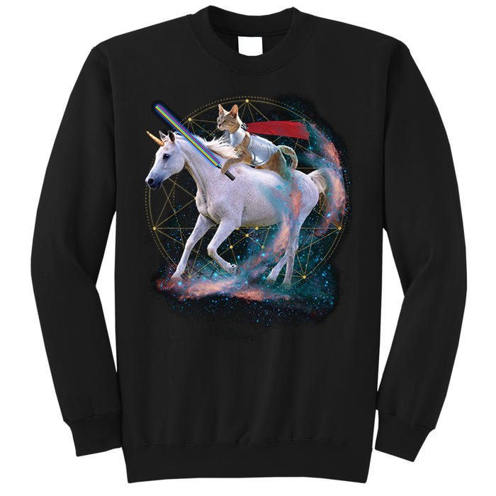 Cat Warrior Riding Unicorn Sweatshirt