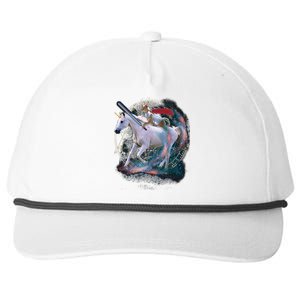 Cat Warrior Riding Unicorn Snapback Five-Panel Rope Hat