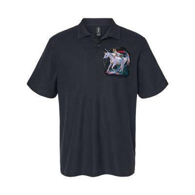 Cat Warrior Riding Unicorn Softstyle Adult Sport Polo