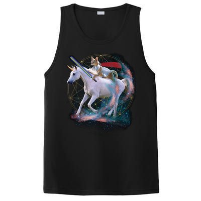 Cat Warrior Riding Unicorn PosiCharge Competitor Tank