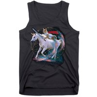 Cat Warrior Riding Unicorn Tank Top