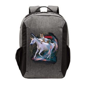 Cat Warrior Riding Unicorn Vector Backpack