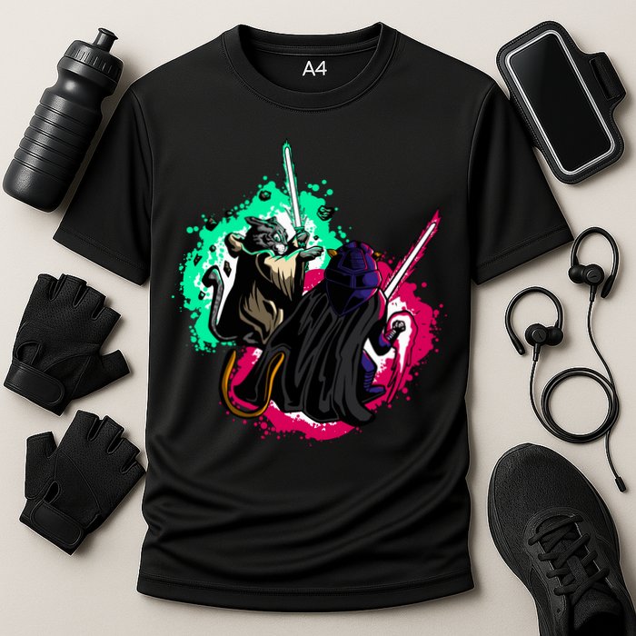 Cat Wars Light Swords Star Cats Funny Performance Shirt