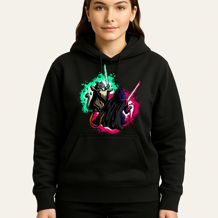 Cat Wars Light Swords Star Cats Funny Hoodie