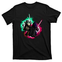 Cat Wars Light Swords Star Cats Funny T-Shirt