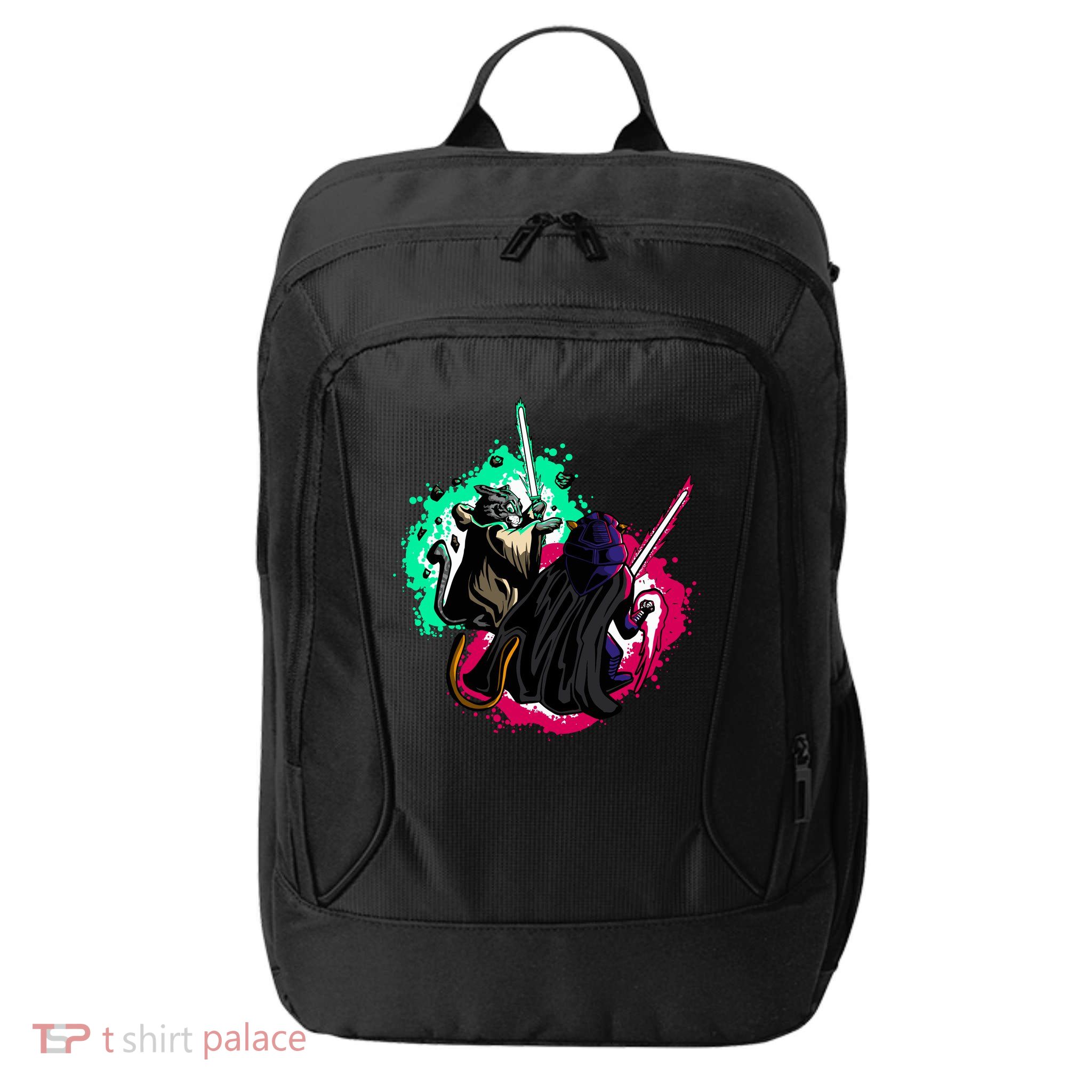 Cat Wars Light Swords Star Cats Funny City Backpack