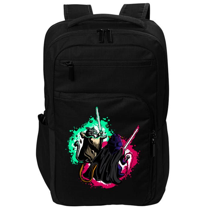 Cat Wars Light Swords Star Cats Funny Impact Tech Backpack