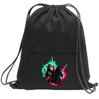 Cat Wars Light Swords Star Cats Funny Sweatshirt Cinch Pack Bag