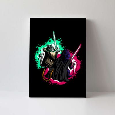 Cat Wars Light Swords Star Cats Funny Canvas