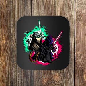 Cat Wars Light Swords Star Cats Funny Coaster