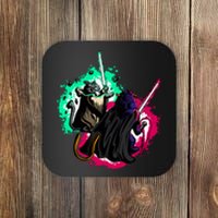 Cat Wars Light Swords Star Cats Funny Coaster