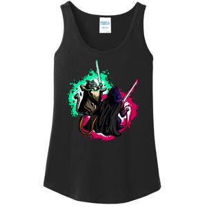 Cat Wars Light Swords Star Cats Funny Ladies Essential Tank