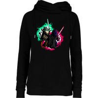 Cat Wars Light Swords Star Cats Funny Womens Funnel Neck Pullover Hood