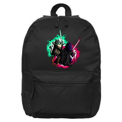 Cat Wars Light Swords Star Cats Funny 16 in Basic Backpack