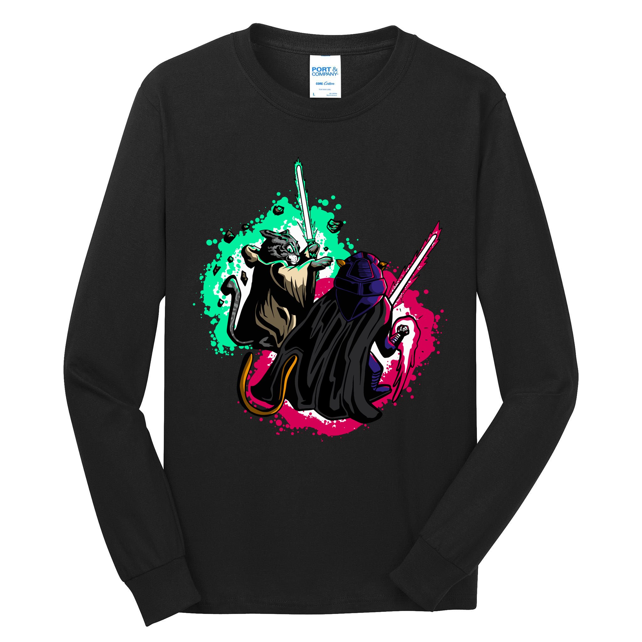 Cat Wars Light Swords Star Cats Funny Tall Long Sleeve T-Shirt