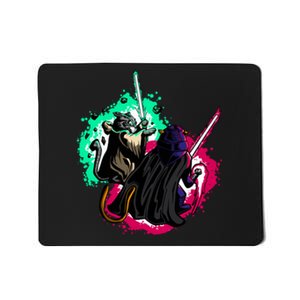 Cat Wars Light Swords Star Cats Funny Mousepad