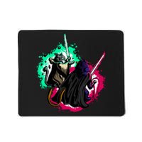 Cat Wars Light Swords Star Cats Funny Mousepad