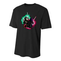 Cat Wars Light Swords Star Cats Funny Youth Performance Sprint T-Shirt