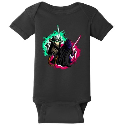 Cat Wars Light Swords Star Cats Funny Baby Bodysuit